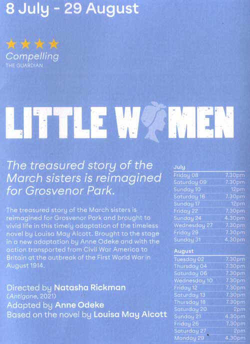 Chestertourist.com - Grosvenor Park Open Air Theatre Event Page Two